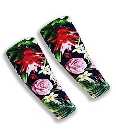 SKINGUARDS Skin Protection Forearm Sleeves - Pair (Bird of Paradise Petite)