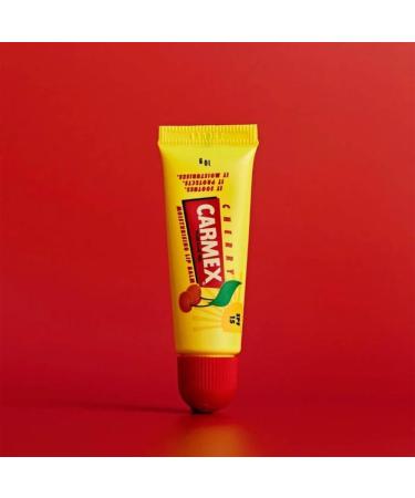Carmex Cherry Lip Balm Tube 10g - Pack of 6 | Effective Moisturizing & Soothing Relief for Dry Lips | International Shipping Available - Buy Online on GoSupps.com