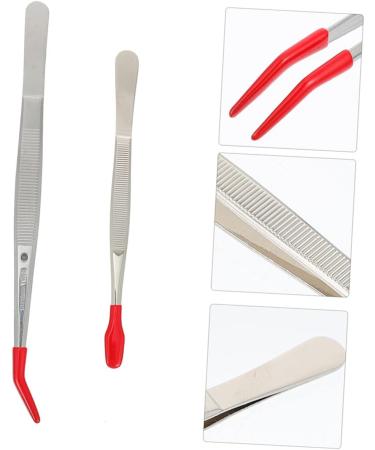 Minkissy 4-Piece Black Stainless Steel Tweezers Set for Eyelash Extensions | Premium Makeup Tweezers for Precision Tools - Buy Online on GoSupps.com