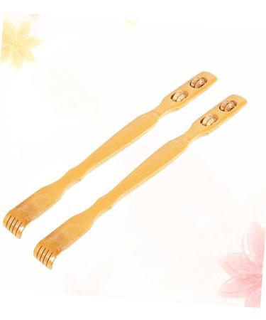 Goohochy 2-Piece Wooden Back Scratcher & Shoulder Massager - High-Quality Bamboo Body Relaxation Device for Men - Buy Online on GoSupps.com