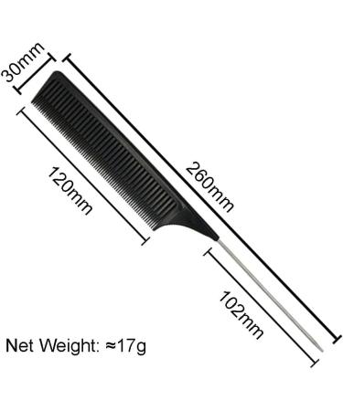 Zalati Metal Rat Tail Comb - Heat Resistant Highlight Foiling Weaving Comb for Hair Salon and Barbershop - Buy Online on GoSupps.com