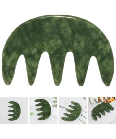 Buy Nolitoy Green Jade Scalp Massage Comb | Gua Sha Hairbrush & Acupuncture Tool for Men & Women - International Shipping - Buy Online on GoSupps.com