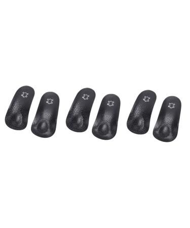 FOMIYES 3 Pairs Arch Support Shoe Orthotic Inserts Anti-Slip Insoles Flat Foot Insoles Shoe Insoles Half Insert Orthotics Shoe Inserts Latex Pads Half Size Pad Arch of Foot Men and Women Blackx3pcs Size 1x3pcs