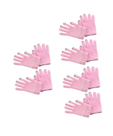 minkissy 6 Pairs Moisturizing Gloves Exfoliating Gloves Sleeping Gloves Gel Gloves for Spa Moisturizing Spa Gloves Cracked Hands Repair Grooming Gloves Miss Hand Covering Spandex to Sleep