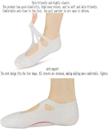 Silicone Socks - Gel-Soft Comfortable Full Length Foot Protection for Men & Women | Non-Slip Breathable Moisture-Wicking Anti-Split Care - Buy Online on GoSupps.com