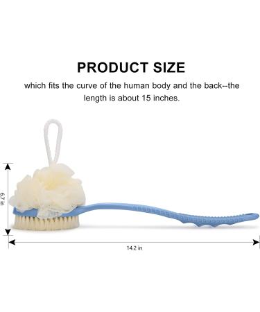 SetSail Shower Body Brush with Bristles and Loofah - Long Handle Back Scrubber for Men and Women - Exfoliating Shower Brush for Skin Massage - Buy Online on GoSupps.com