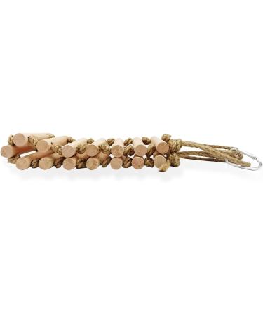 Seaokais Wooden Rope Ladder for Birds | 15.7 x 3.9 | 2 Aluminum Carabiners Clips | Bird Cage Accessories - Buy Online on GoSupps.com