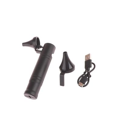 Ear Pick LED Hand Lamp Earwax Remover Light Earpick Nose Wax Cleaner Tweezer Otoscope Handheld Flashlight Tool with Specula Tips A One Color