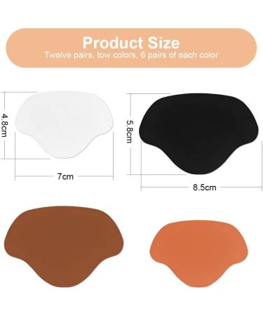 Flintronic 8 Pairs Microfiber Heel Repair Patch | Self Adhesive | Shoe Hole Prevention | Large & Small Sizes | Black White Brown Yellow - Buy Online on GoSupps.com