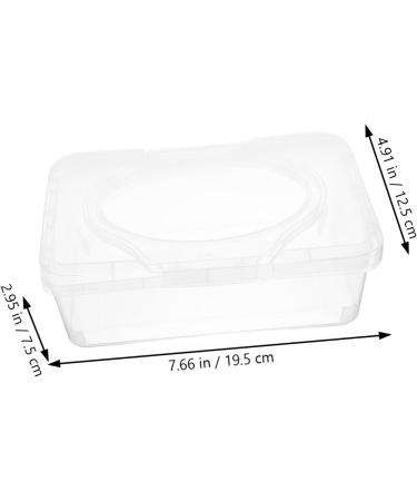 Hoement 4-Piece Baby Towel Holder Set | Wet Wipe Container & Diaper Organizer | Travel Tissue Box | Transparent Design | 19.5x12.5x7.5cm - Buy Online on GoSupps.com