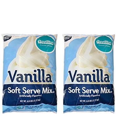Frostline Vanilla Soft Serve Ice Cream Mix, Large 6 Pound Bag, (2 Bags)