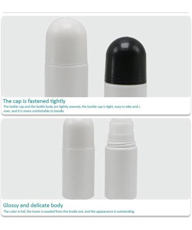 DASNTERED Roll On Bottle Portable 4pcs 50ml Empty Refillable Lip Balms Essential Oil Roll On Bottle Leak-Proof DIY Deodorant Containers For Sunscreen Moisturizer etc - Buy Online on GoSupps.com