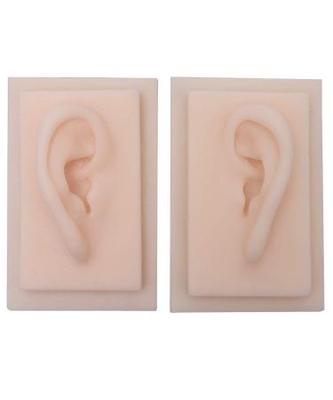 1 Pair Ear Model Silicone Ear Model for Acupuncture - Soft Silicone Artificial Ear Model - for Piercing Practice Training Earrings Earphone Display Props