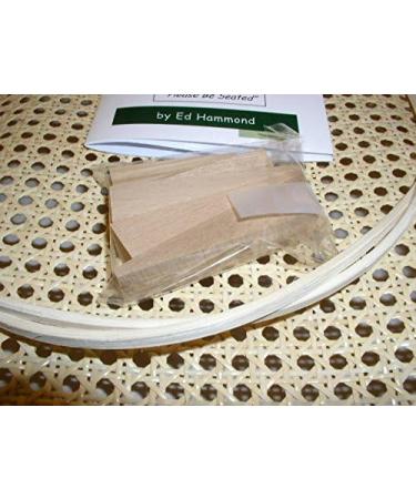 Pressed Cane Webbing Kit - 18x18 Fine Open Mesh, 6' 8 Spline, 5 Wood Wedges, Instruction Booklet by Ed Hammond - Buy Online on GoSupps.com