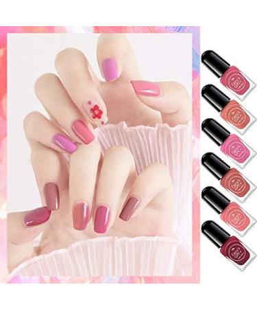 Clest F&H Nouvel ensemble de vernis ongles (6 bouteilles)-Vernis ongles base d'eau facile d coller et s chage rapide non toxique-F6 - Buy Online on GoSupps.com
