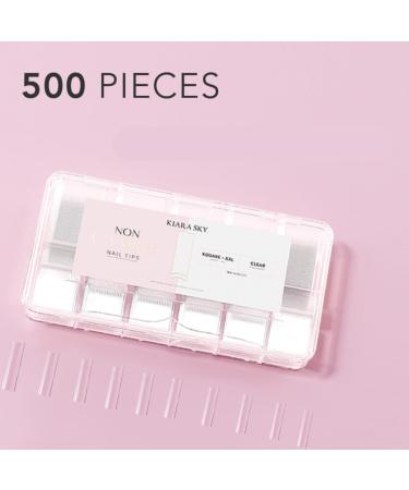 Kiara Sky Professional Non C Curve XXL Nail Tips - Clear Square - International Shipping Available - Buy Online on GoSupps.com