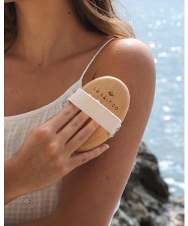 LA SALT CO Dry Brushing Body Brush - Exfoliating Scrubber for Dry Skin - Plant-Based Sisal Bristles - Buy Online on GoSupps.com