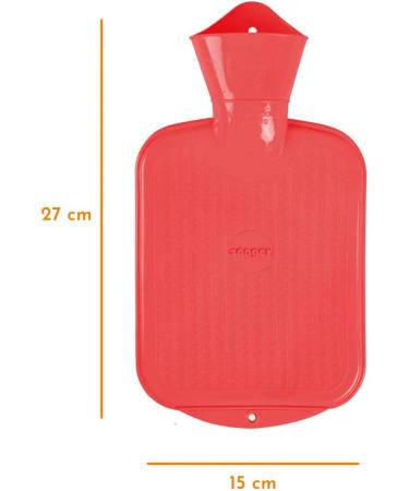 0.8 Litre Red Natural Rubber Hot Water Bottle - Eco-Friendly Comfort for All Seasons - Buy Online on GoSupps.com