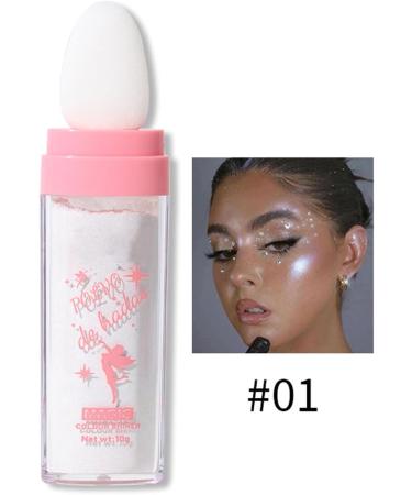 PICKX Fluorescent powder Body Flash Powder Stick Shiny Pink Fairy Pink Shiny Pink White Moonlight Powder Makeup stick Fairy Powder Highlights Fairy Powder Fairy Pink Highlights Patch Fairy Makeup (01#White) - Buy Online on GoSupps.com