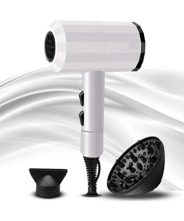 Professional Hair Dryer 2000W Hair Dryer Set Travel Hairdryer Hair Straightener with 9 Pieces of Accessories 2 Speed 3 Heat Negative Ions Overheat Protection Salon Tools Household for Salon Home White - Buy Online on GoSupps.com