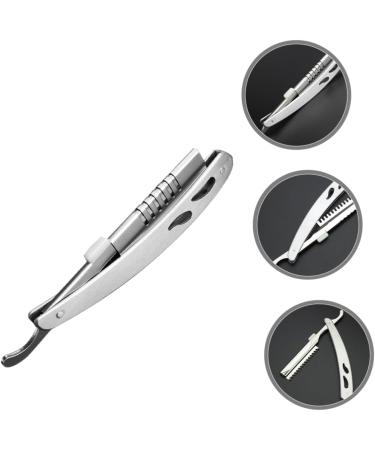 Frcolor Stainless Steel Razor Holder - Manual Beard Shaver & Facial Hair Cutter | Premium Hairdresser Tool - Buy Online on GoSupps.com