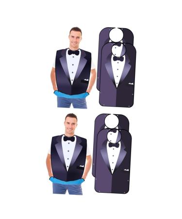 4 Pcs Bib Elderly Eating Cloth Elder Burp Cloth Waterproof Aprons for Men Elders Eating Protectors Mens Apron Drool Adult Smock Food Clothes Polyester Man Protective Case/157