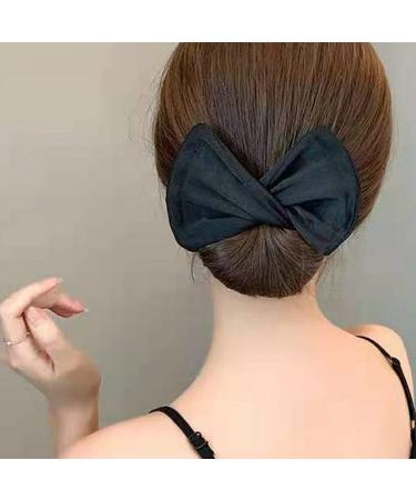 Solustre 3-Piece Hair Bun Maker Set - Reusable Flexible Rolls & Headband Hair Accessories for Women & Girls - Perfect for Stylish Updos - Black - Buy Online on GoSupps.com