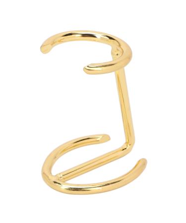 Gientan Shaving Brush Holder Standard Size Gold Plated Alloy Safety Holder for Men Space Saving