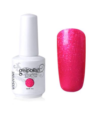 Vishine Gel Polish Nail Art Soak-off UV LED Nail Gel Polish Diy Manicure Pearl Lightpink #608