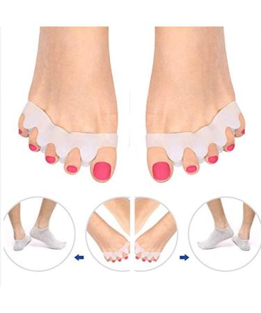 Xwanli 2 Pairs Silicone Hallux Valgus Toe Separators - Friction Protection & Foot Bandage for Optimal Comfort - Buy Online on GoSupps.com