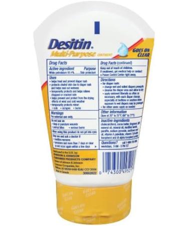 Desitin Skin Protectant & Diaper Rash Ointment - Multi-Purpose with Vitamins A & D Travel Size (3.5 oz Tube Pack of 2) - Shop Internationally - Buy Online on GoSupps.com
