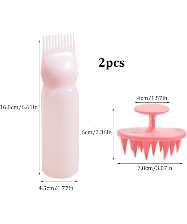 Root Comb Applicator Bottles 160ML Hair Oil Applicator Bottles Silicone Scalp Scrubber Reusable Hair Dye Color Applicator for Hair Care Accessories - Buy Online on GoSupps.com