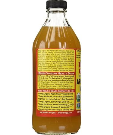 Braggs Apple Cider Vinegar With The Mother 473ml + Free 30ml Cup | Pure, Raw & Unfiltered - Buy Online on GoSupps.com