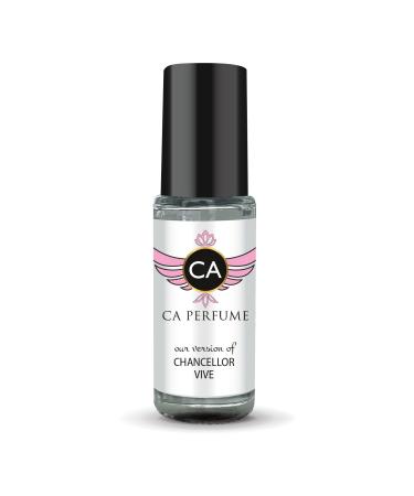 CA Perfume Impression of Chancellor Vive for Women Perfume Oil Floral Woody Musk Scent Long Lasting Perfumes for Women Travel Size Mini Perfume Sample TSA Ready Body Oil Roll-on 0.14 Fl Oz 4ml