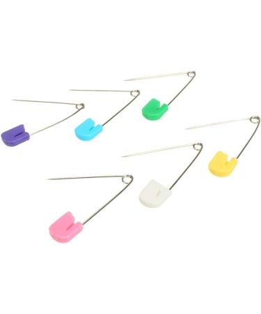 100 Pack Assorted Color Baby Cloth Diaper Safety Pins with Plastic Head Lock - Buy Online on GoSupps.com