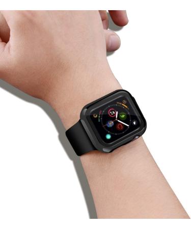 2 Pack Tempered Glass Screen Protector & Hard Black Case for Apple Watch 42mm Series 3/2/1- YMHML Full Coverage, Easy Installation, Bubble-Free Cover - Black - Buy Online on GoSupps.com