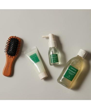 AROMATICA Rosemary Scalp Scaling Trial Kit with Mini Wooden Hair Brush - Clearer, Dandruff-Free Hair - Plant-Based Vegan Shampoo - 3.38 fl. oz Shampoo + 1.01 fl. oz Root Enhancer & Scalp Scrub - Buy Online on GoSupps.com