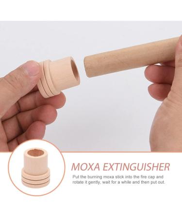 Minkissy 20-Piece Moxa Rollstock Holder Set | Fire Extinguisher Wood Moxa Stripes & Burner Lid for Moxibustion | Health & Maintenance Solutions - Buy Online on GoSupps.com