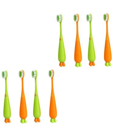 Fomiyes 8 STK Carrot toothbrush full mouth toothbrush for children Bulk toothbrush travel toothbrush toothbrushes for children children's toothbrushes large children toothbrush pouring goods contour brush travel