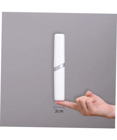 Buy Healvian Travel Toothbrush Holder - Protective Cover & Container for Manual Toothbrush | Ideal for Travel White 1 Pack - Buy Online on GoSupps.com