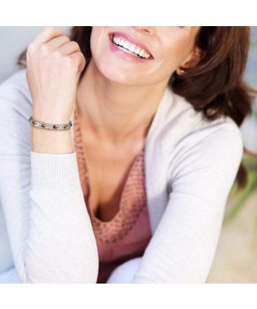 Stainless Steel Red Crystal Magnetic Bracelet for Women - Elegant Jewelry for Every Occasion - Buy Online on GoSupps.com