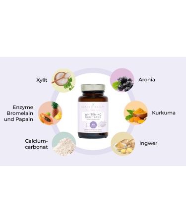Green in Beauty Dental Care Tablets - Natural Tooth Whitening with Bio Aroniabean Powder - 60 Tablets for Smooth Shiny & White Teeth - Buy Online on GoSupps.com