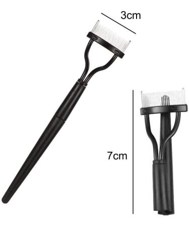 Folding Eyelash Comb and Eyebrow Brush Set - Metal Teeth Grooming Brushes for Defined Lashes and Brows - Buy Online on GoSupps.com