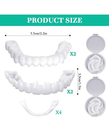 2 Pairs Fake Tooth Veneers - Instant Teeth Whitening Set for Men & Women | Convenient Plug-in Dentures - Buy Online on GoSupps.com