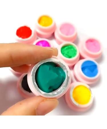 12 Colors Sculpture Nail Gel 5D Carved Sculpture Plasticine Soild UV Gel Embossment Varnish Creative DIY Nail Art Painting Gel - (Color: Light Green) - Buy Online on GoSupps.com