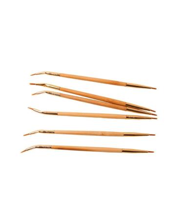 KALLORY 1Pc Useful Practical Double-ended Straight Bent Angled Brush Eyeliner Brush Cosmetic Eyeliner Brush Tool for Girls Women