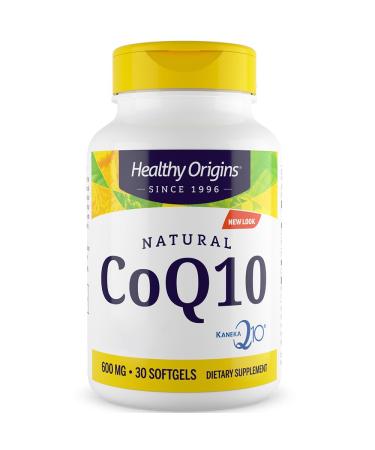 Healthy Origins Natural Coq10 with Kaneka QH 600mg high dose 30 soft capsules laboratory tests gluten -free soybreis without genetic engineering - Buy Online on GoSupps.com