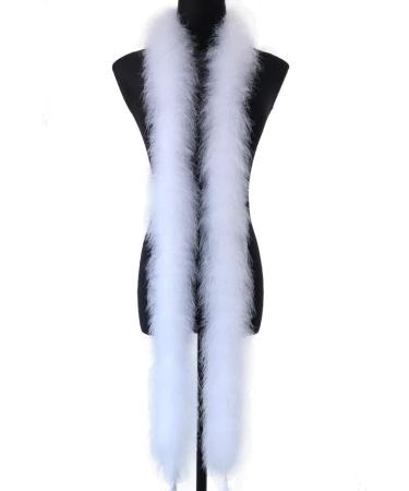 2 Yards White Marabou Feather Boa - 22g for Crafts, Wedding, Party & Christmas Decoration - Buy Online on GoSupps.com