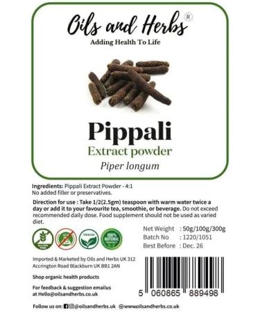 High Strength Pippali Mool Extract Powder 4:1 (Piper longum) - No Fillers and Binders (100 gm) - Buy Online on GoSupps.com