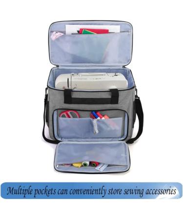 HomDSim Universal Sewing Machine Carrying Case - Portable Oxford Fabric Tote Bag with Shoulder Strap and Pockets for Accessories - Buy Online on GoSupps.com
